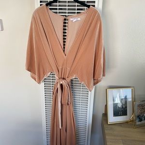 Cream velvet maxi dress